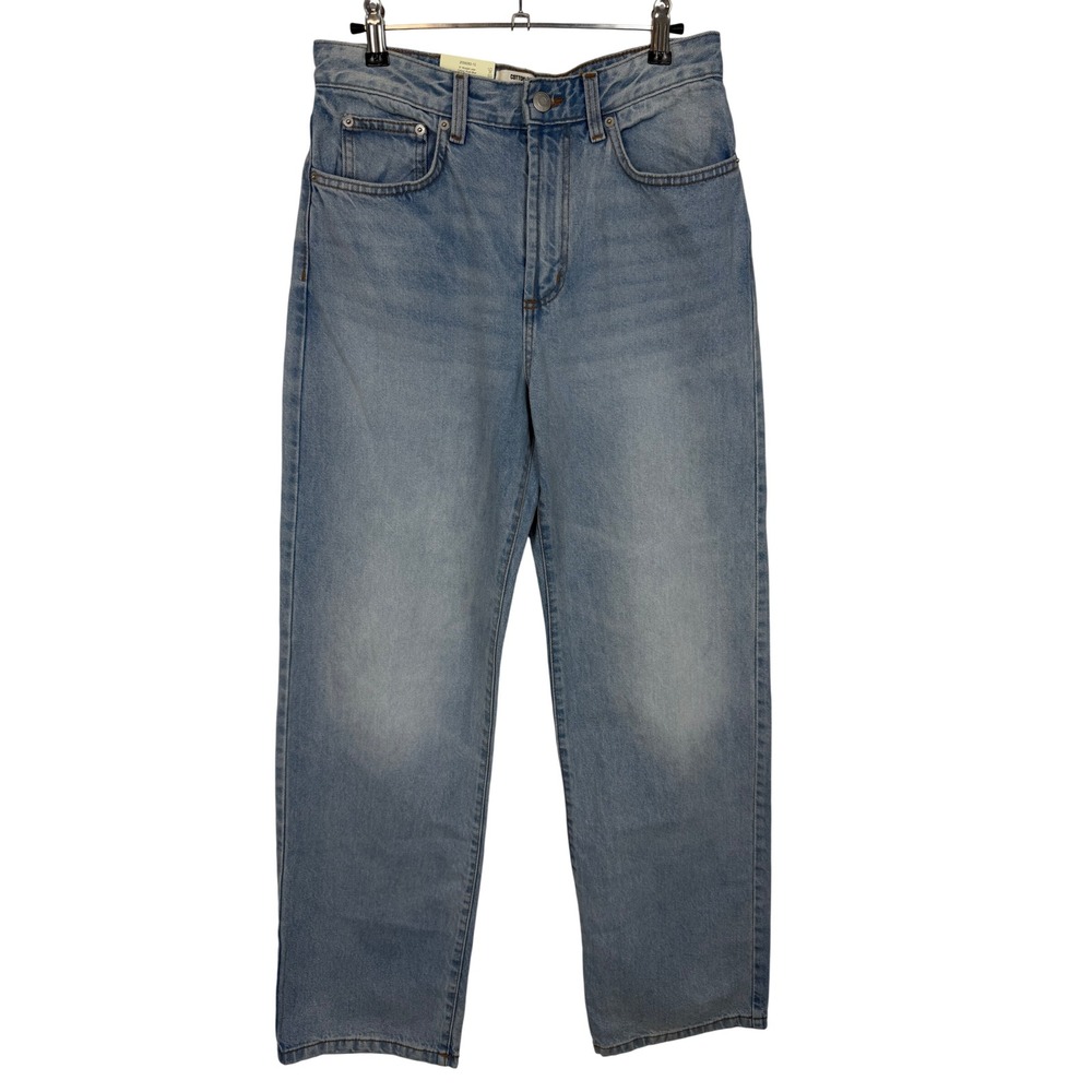 Cotton On 91 Straight NWT Women 100% Cotton Jeans 26 Blue High Rise Rigid Denim